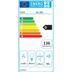 Teka NC 680 Καμινάδα τοίχου 60cm με κρυστάλλινο πτερύγιο (F.844) Teka NC 680 Καμινάδα τοίχου 60cm με κρυστάλλινο πτερύγιο (F.844)